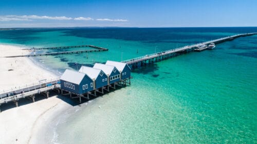 Aerial view of the Busselton Jetty