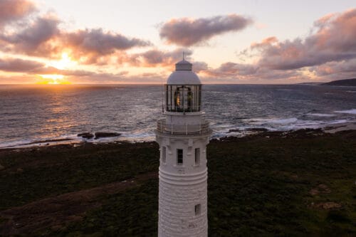 Aerial view of the Cape Leeuwin Lighthouse built 1895